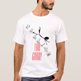 Nedgång för Bra Typography Stick figur Art T Shirt