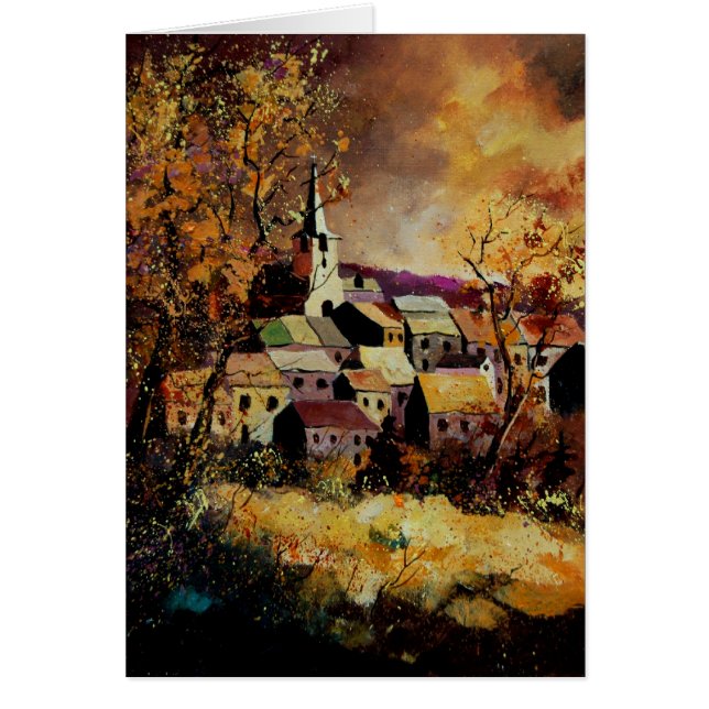 nedgång för houyet 4507 hälsningskort (Framsidan)