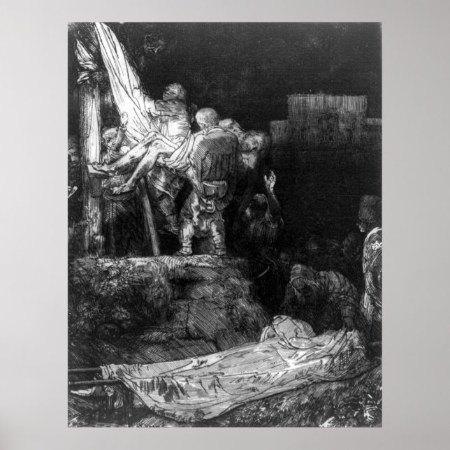 Nedgång från Kor efter Torchlight - Rembrandt Poster (Framsidan)