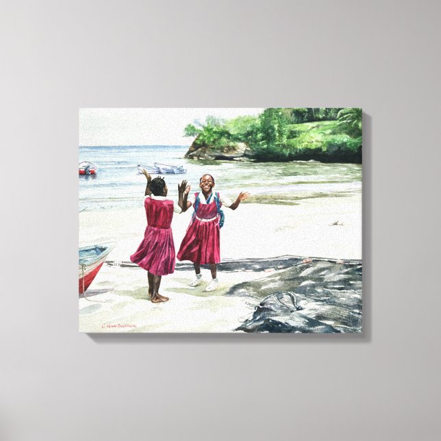 Nedgång i bukten 2002 canvastryck (Framsida)