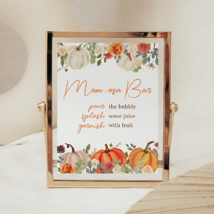 Nedgång i Kärlek Blommigt Pumpkin Mamma Osa Pub Poster
