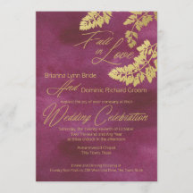 Nedgång i Kärlek Cranberry och Guld Löv Bröllop