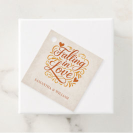 Nedgång i Kärlek Modern Hösten Bröllop Gåvor Etiketter