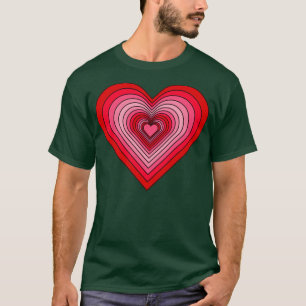 Nedgång i Kärlek Valentines day Heart Mönster 3 T Shirt