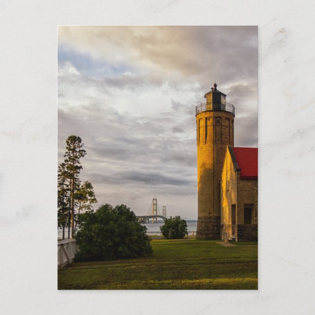 Nedgång i Mackinaw City Vykort (Framsida)