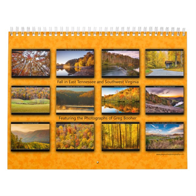 Nedgång i östliga Tennessee och Southwest Virginia Kalender (Omslag)