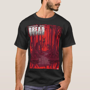Nedgång i röd klassisk t-shirt