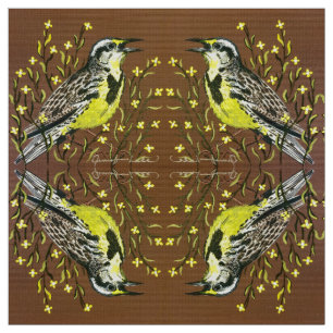 Nedgång Meadowlarks Tyg