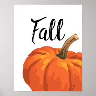 Nedgång - thanksgiving - pumpa poster