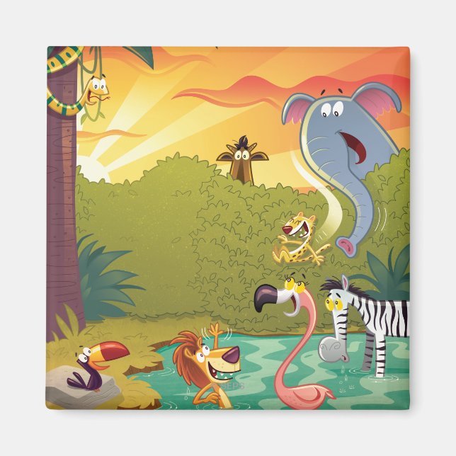 Nedgång vid Vatten Hål Magnet (Framsidan)