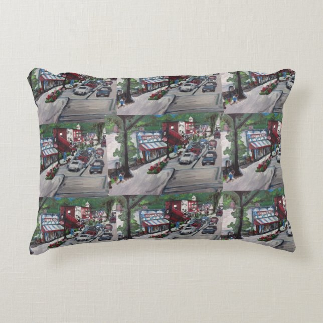 Nedgångar för Chagrin för gataplatsmålning, Ohio Prydnadskudde (Framsidan)