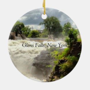Nedgångarna på Glens Falls Julgransprydnad Keramik