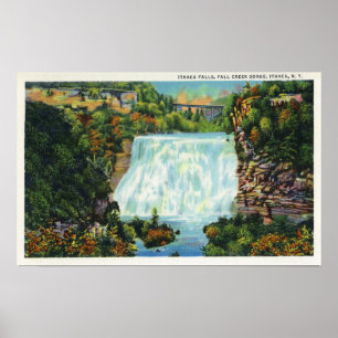 Nedgångbäckklyftan beskådar, den Ithaca Poster