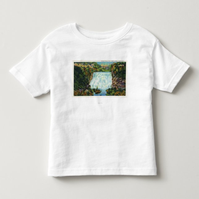 Nedgångbäckklyftan beskådar, den Ithaca Tee Shirt (Framsida)