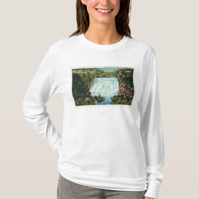 Nedgångbäckklyftan beskådar, den Ithaca Tee Shirt (Framsida)