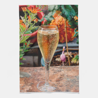 Nedgångchampagnefirande Kökshandduk