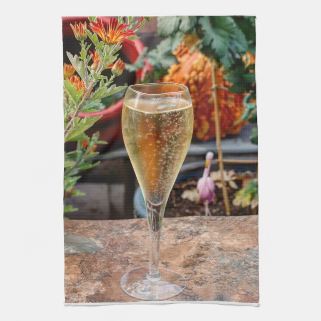 Nedgångchampagnefirande Kökshandduk (Vertikal)
