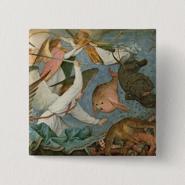 Nedgången av den rebelliska änglar, 1562 knapp (Framsida)