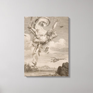 Nedgången av Icarus, 1731 (gravyr) Canvastryck