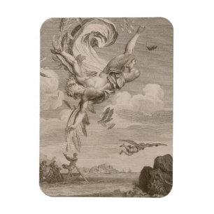 Nedgången av Icarus, 1731 (gravyr) Magnet