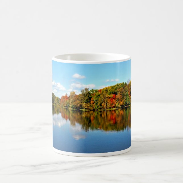 Nedgången landskap höstfärger kaffemugg (Center)