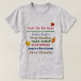 Nedgången som ska göras, listar kvinna T-tröja T-shirt