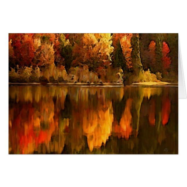 Nedgångfärg Hälsningskort (Framsidan Horizontal)