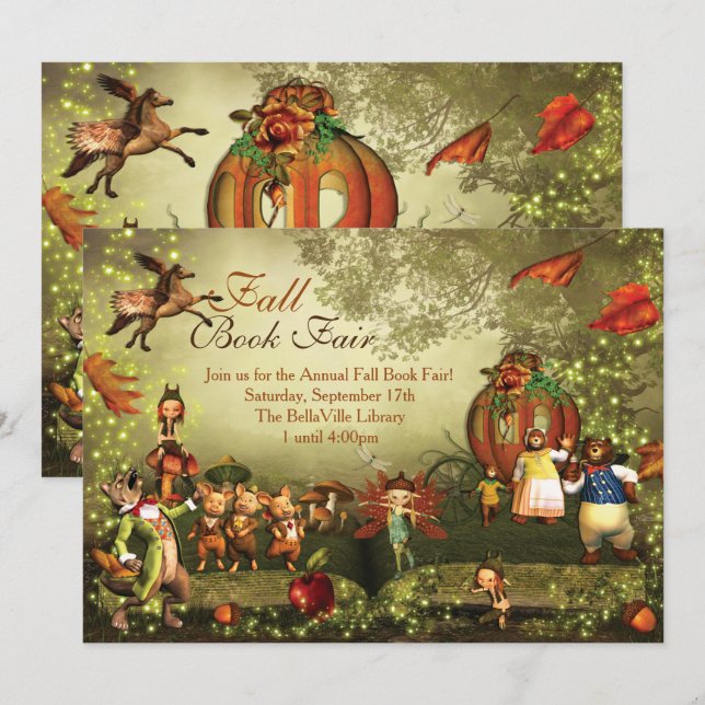 Nedgångsagainbjudan Inbjudningar (Fram/baksida)