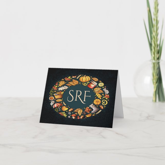 Nedgångsäsongen noterar kortet anteckningskort (Framsida)