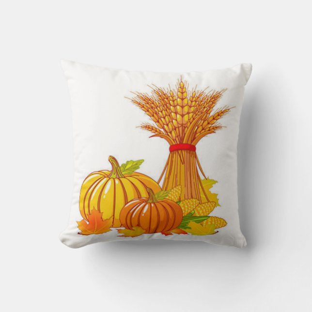 Nedgångskörddekorativ kudde/thanksgiving kudde (Framsida)