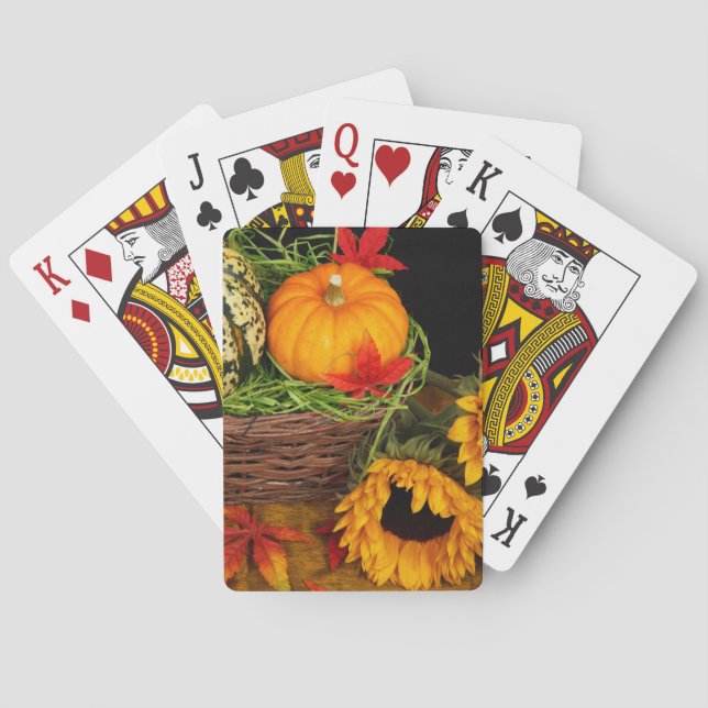 Nedgångskördsolrosor Casinokort (Baksidan)
