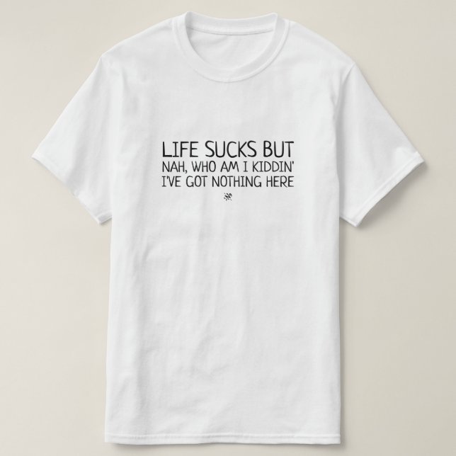 Nedgradera roligt motto t shirt (Design framsida)