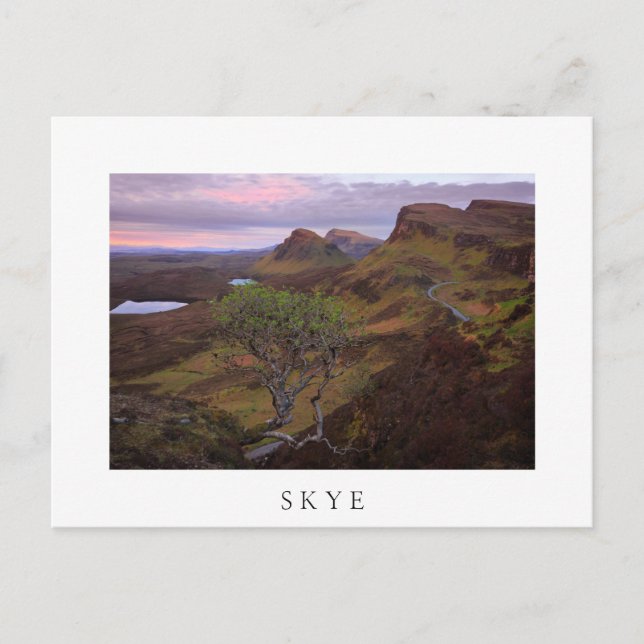 Nedgrävning av sollandskap på Skye Vykort (Framsida)