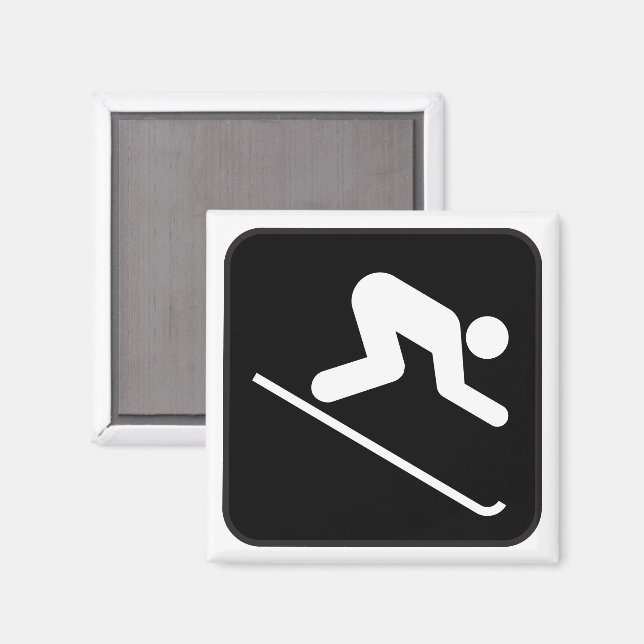 Nedhill Skiing Symbol Magnet (Front/Back)