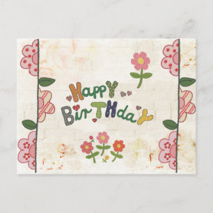 Nedhliches Stickbildgrund Vykort