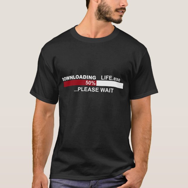 NEDLADDA Life.exe 50% behaga Tee Shirt (Framsida)