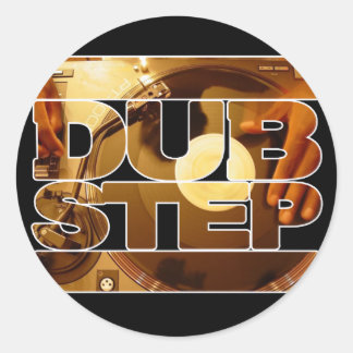 Nedladdning av DUBSTEP-dub med dubbla registrering Runt Klistermärke