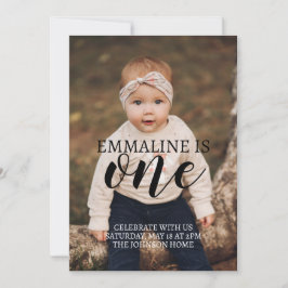 Nedladdning av fotoförsta födelsedagsannonsering inbjudningar