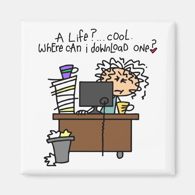 Nedladdninglivhumor Magnet (Framsidan)