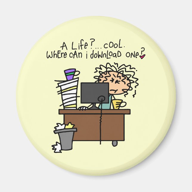 Nedladdninglivhumor Magnet (Framsidan)