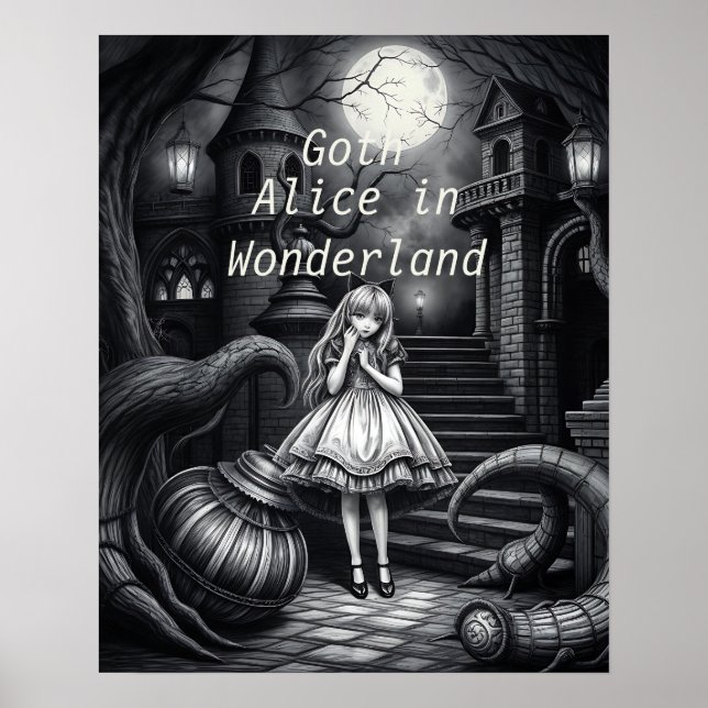 Nedladdningsbar Gothic Alice i Wonderland Poster (Framsidan)