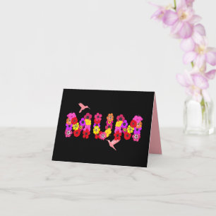 Nedladdningsbar Mors dag Blommigt Hummingbird Mors Kort
