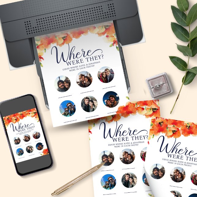 Nedladdningsbar Poppy Where Were They Duschspel Inbjudningar (Downloadable Poppy Where Were They Shower Game Invitation)