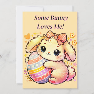 Nedladdningsbar Some Bunny Loves Me - Postkort Julkort