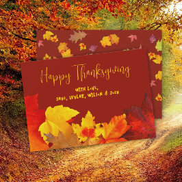 Nedladdningsbart hälsningskort för happy thanksgiv inbjudningar