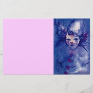NEDLAGDA I LILA Venetian Carnival Ansikte,Rosa Brevpapper