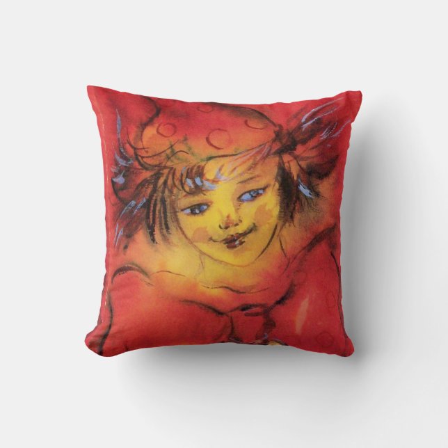 NEDLAGDA MED RÖD RIBBON / Venetian Masqueraad Kudde (Framsida)