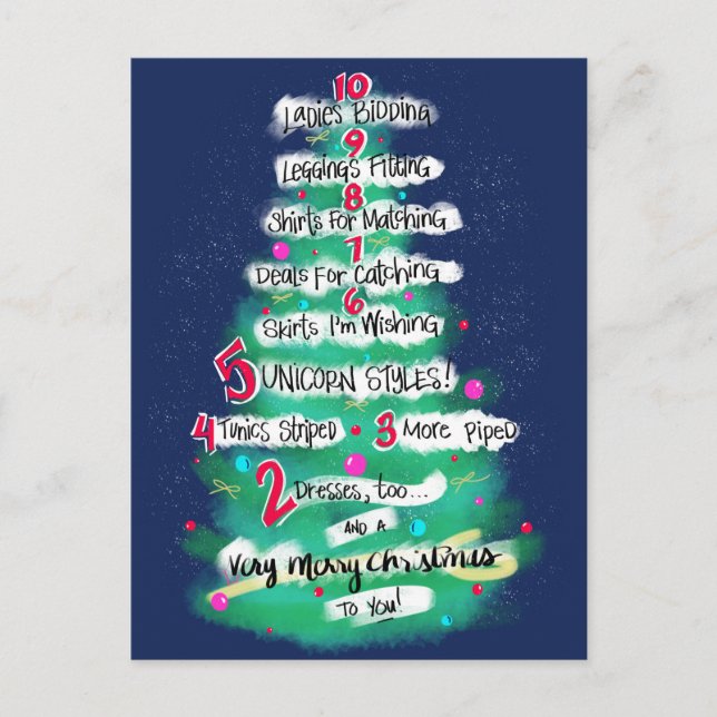 Nedläggning av julklapp helg vykort (Framsida)