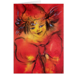 NEDLAT MED RÖD RIBBON HÄLSNINGSKORT