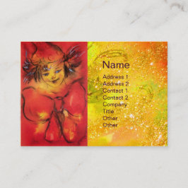 NEDLAT MED RÖD RIBBON I GULD SPARKLES VISITKORT